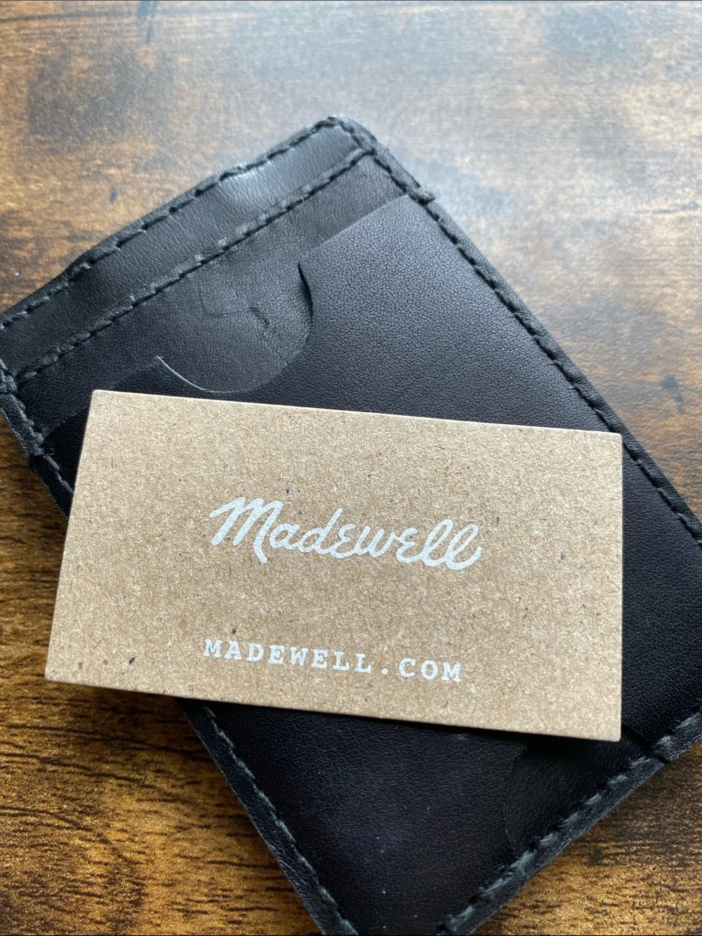 NWT MADEWELL Leather Card Case with Magnet